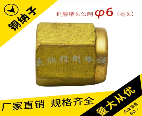 铜厚堵头 φ6 公制（闷头）